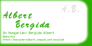 albert bergida business card